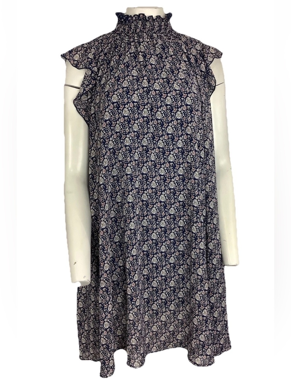 Code Mode Sz M Swing Hem Layered Floral Print Boho Cowgirl Festival Dress
